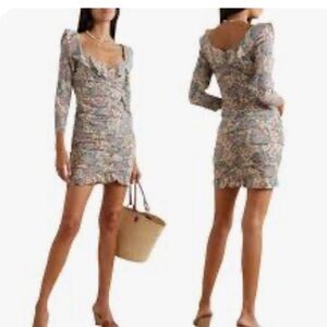 Veronica Beard Lozano cocktail Ruched mini dress